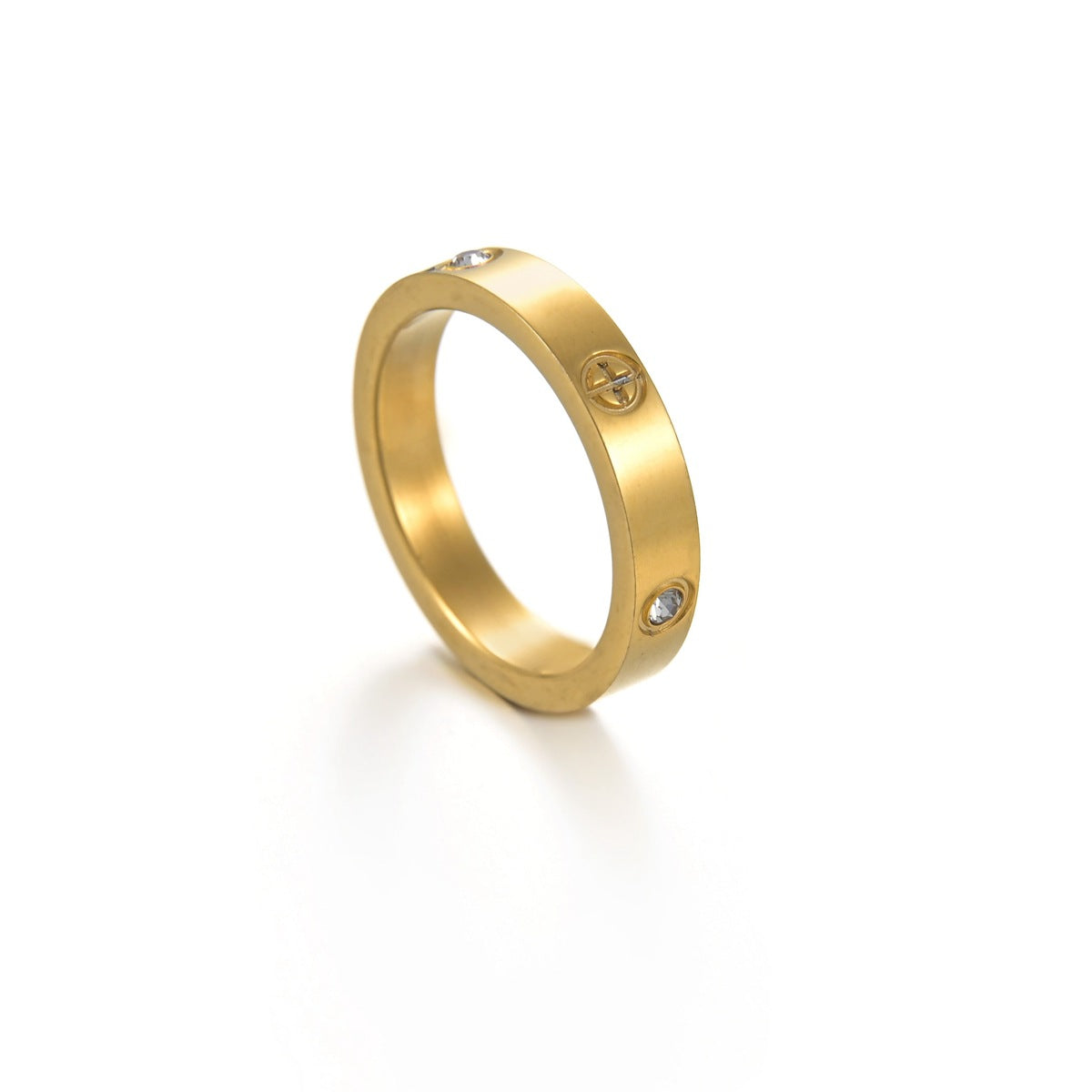 Unisex Titanium Steel Rings with Long-lasting Electroplating