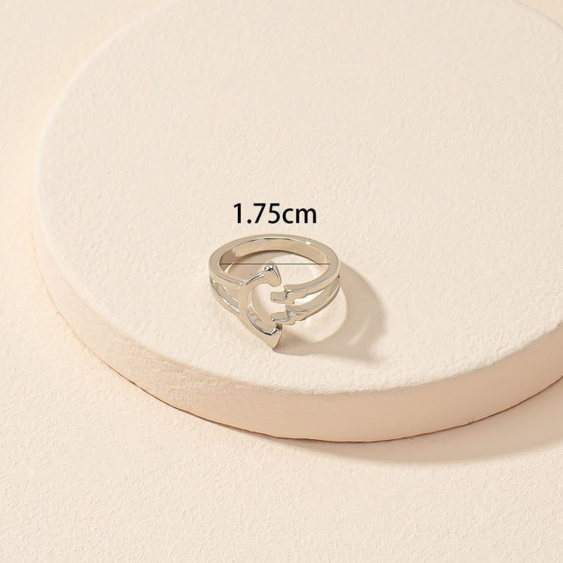 European and American Lightning Smiling Face Rings - Vienna Verve Collection