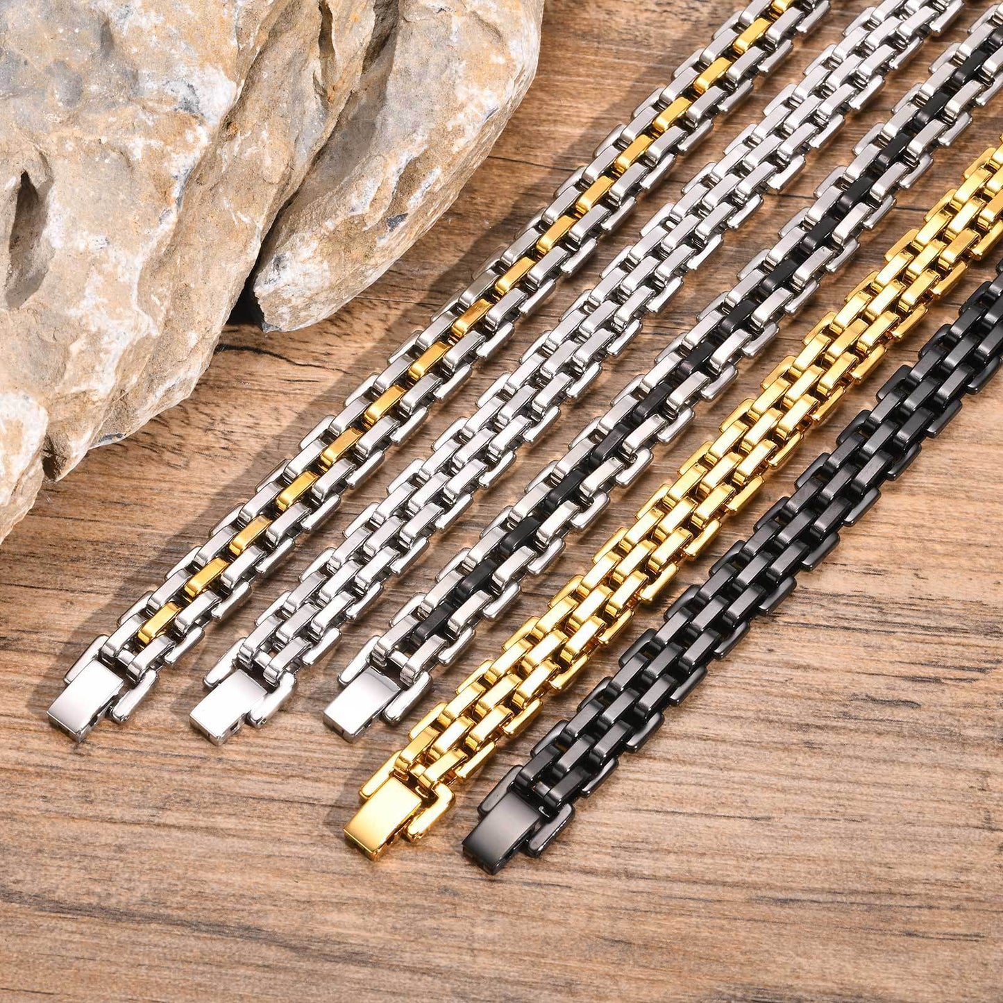 Planderful Mens Stainless Steel Bracelet Exquisite Everyday