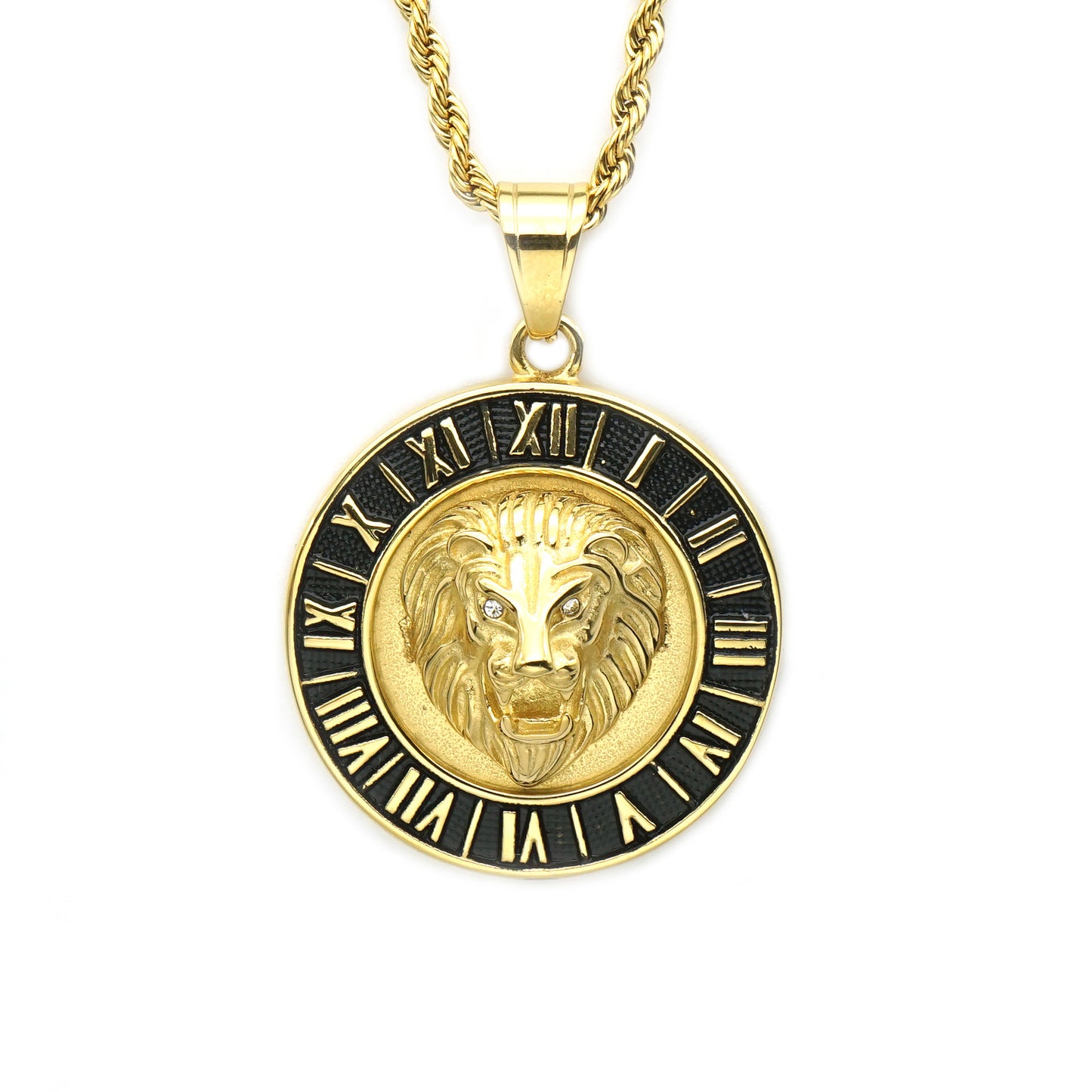 Planderful Titanium Lion Head Pendant Unisex Hip Hop Bold
