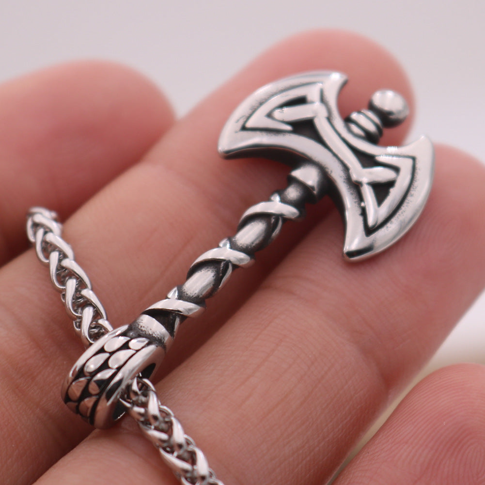 Eternal Viking Rune Necklace with Titanium Chain - Men's Norse Legacy Jewelry