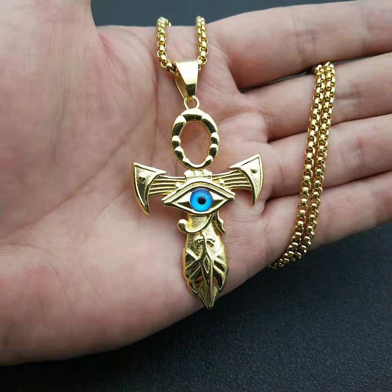 Titanium Steel Necklace – Statement Cross Pendant