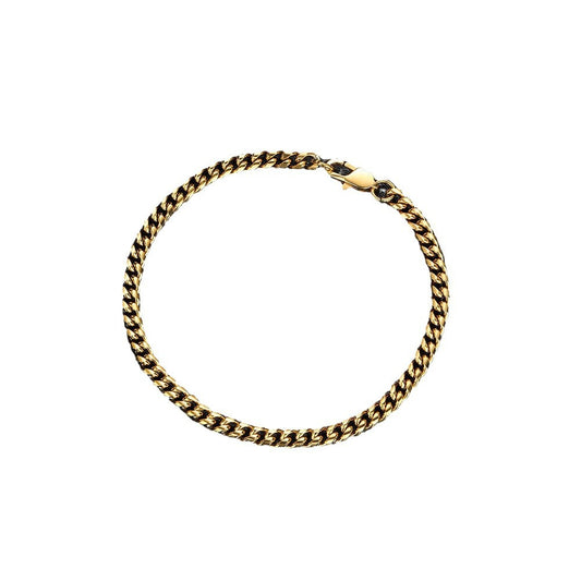 Planderful Jewelry 18K Gold Plated Cuban Link Bracelet For Men Exquisite High End Personalized Chain