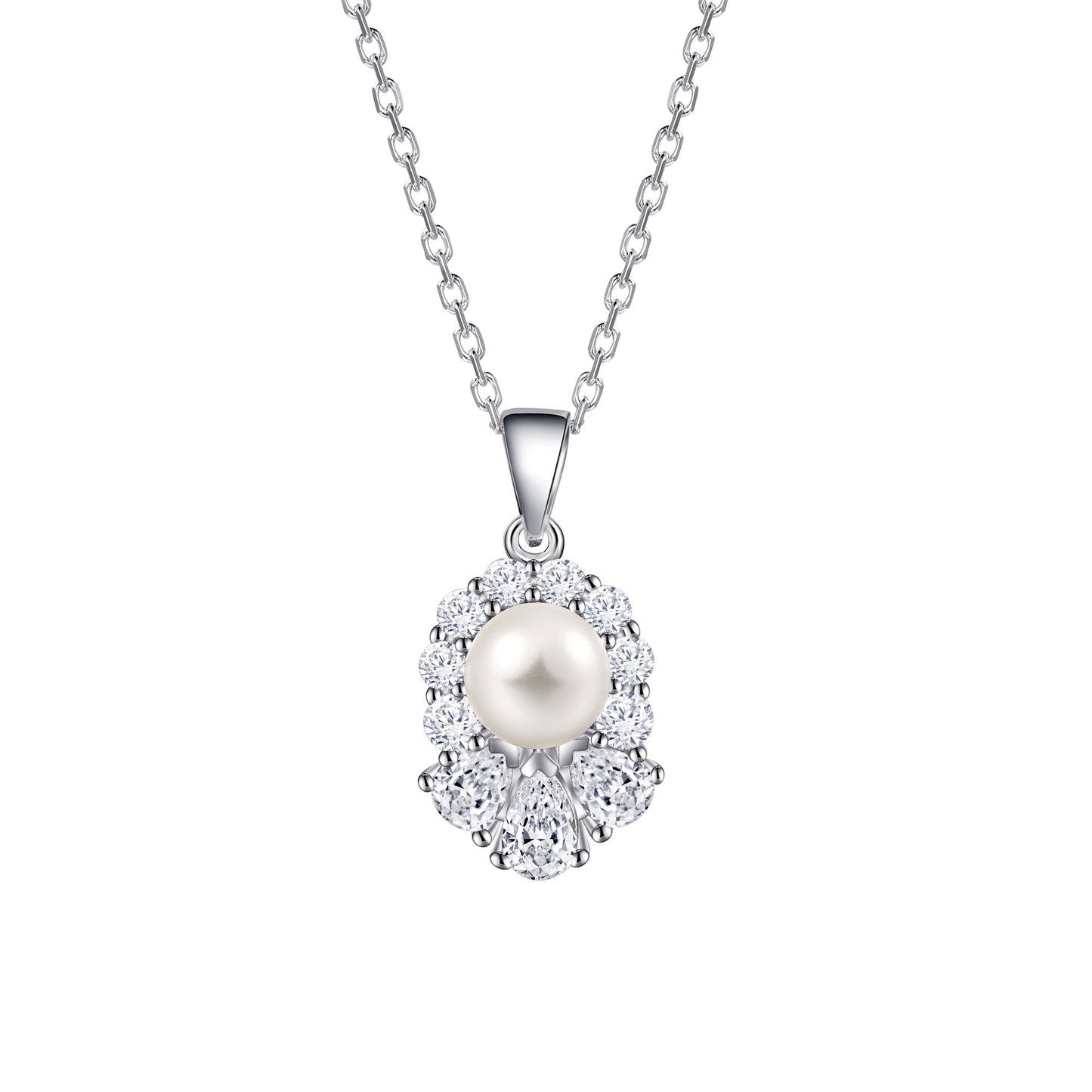 Sterling Silver Pearl Necklace 925 Elegant Everyday Luxe For Women Planderful Gift For Her