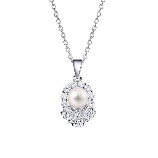 Sterling Silver Pearl Necklace 925 Elegant Everyday Luxe For Women Planderful Gift For Her