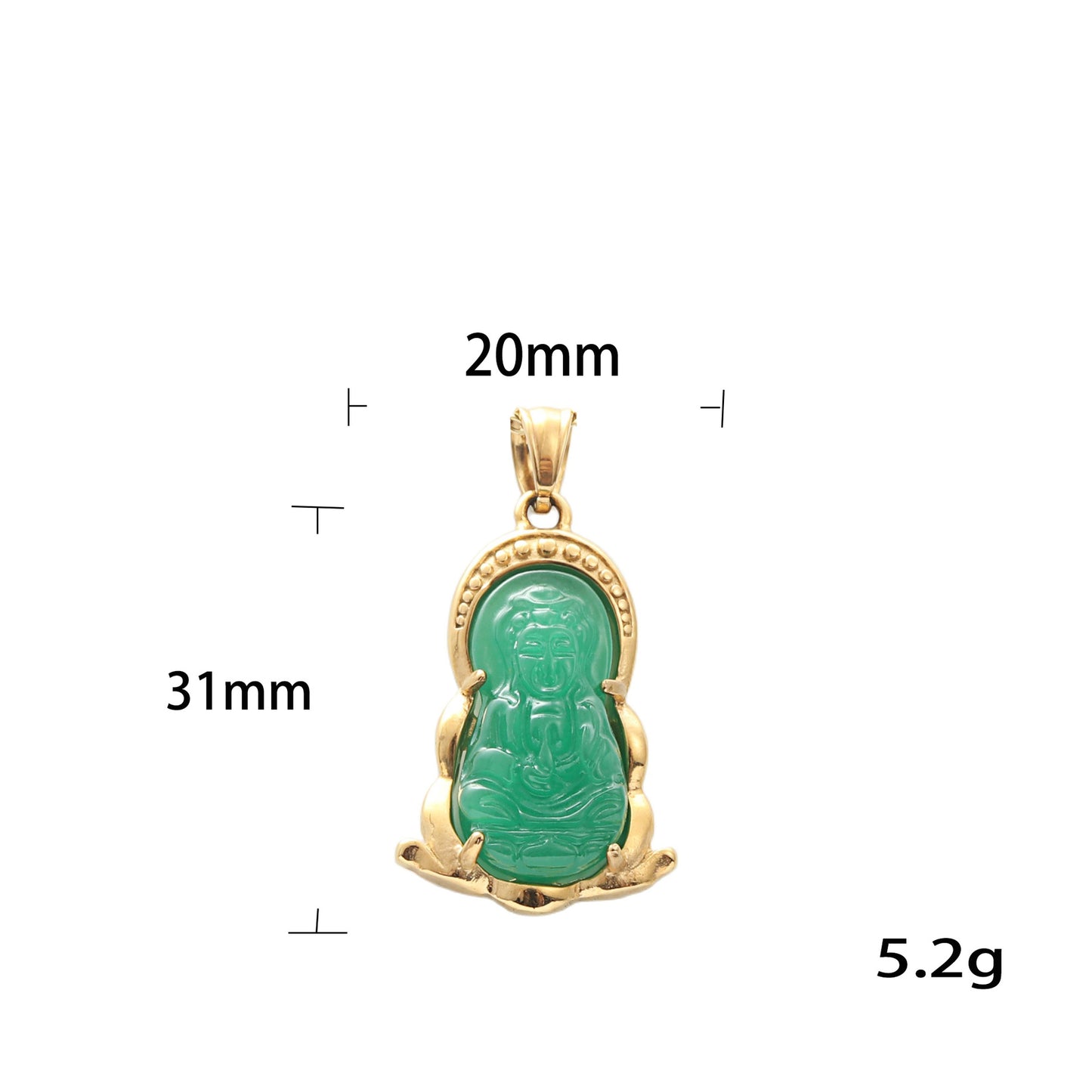European And American Titanium Steel Guanyin Bodhisattva Pendant For Men