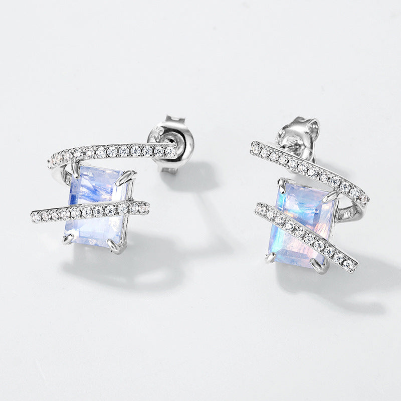 Planderful Geometric Design Earrings – Simple Fashion Green Sugar Cube Style