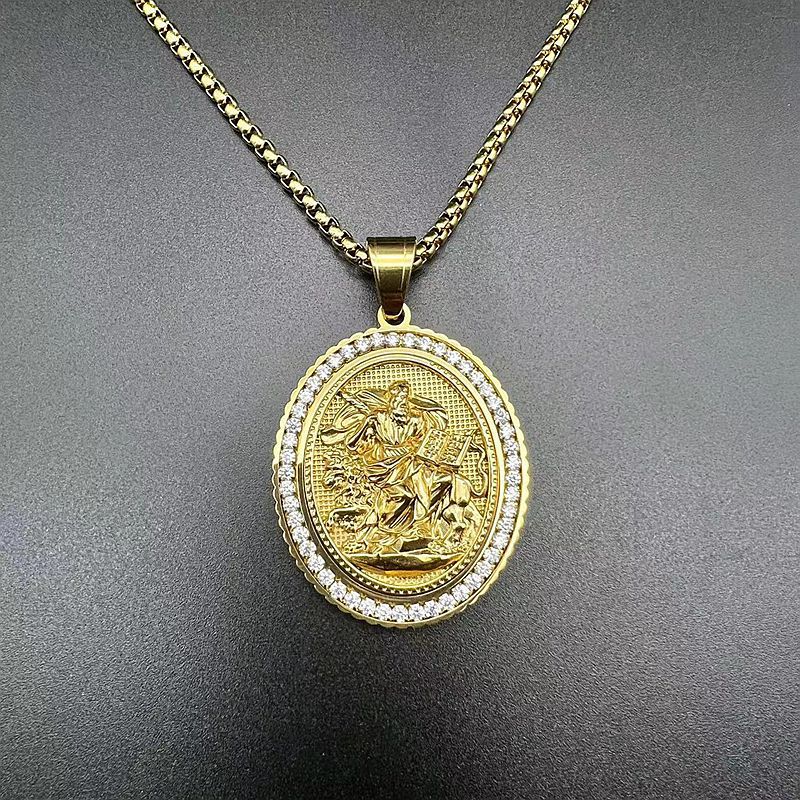 Zircon Necklace - Statement Hip Hop Religious Figure