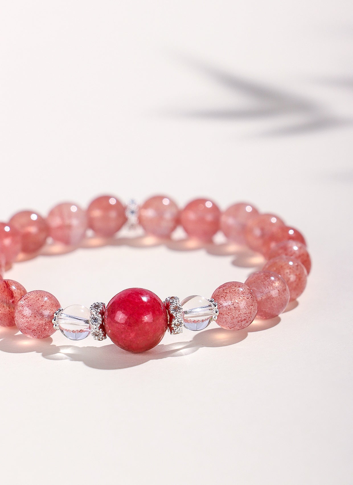 Planderful Fortune's Favor Bracelet – Fresh and Sweet Rose Stone Design