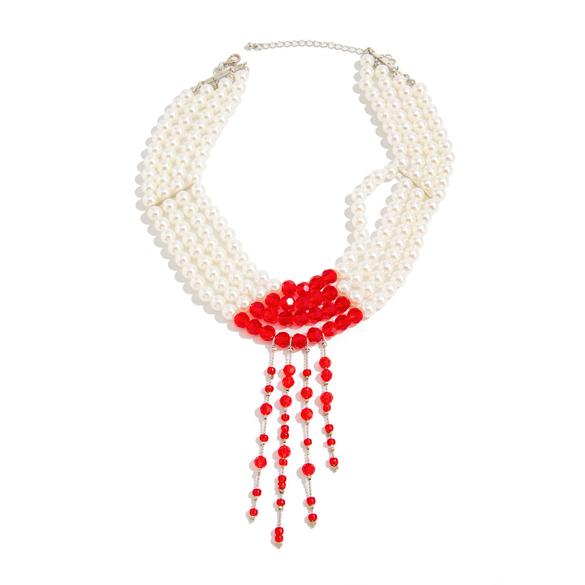 Gothic Blood-Drip Beaded Choker