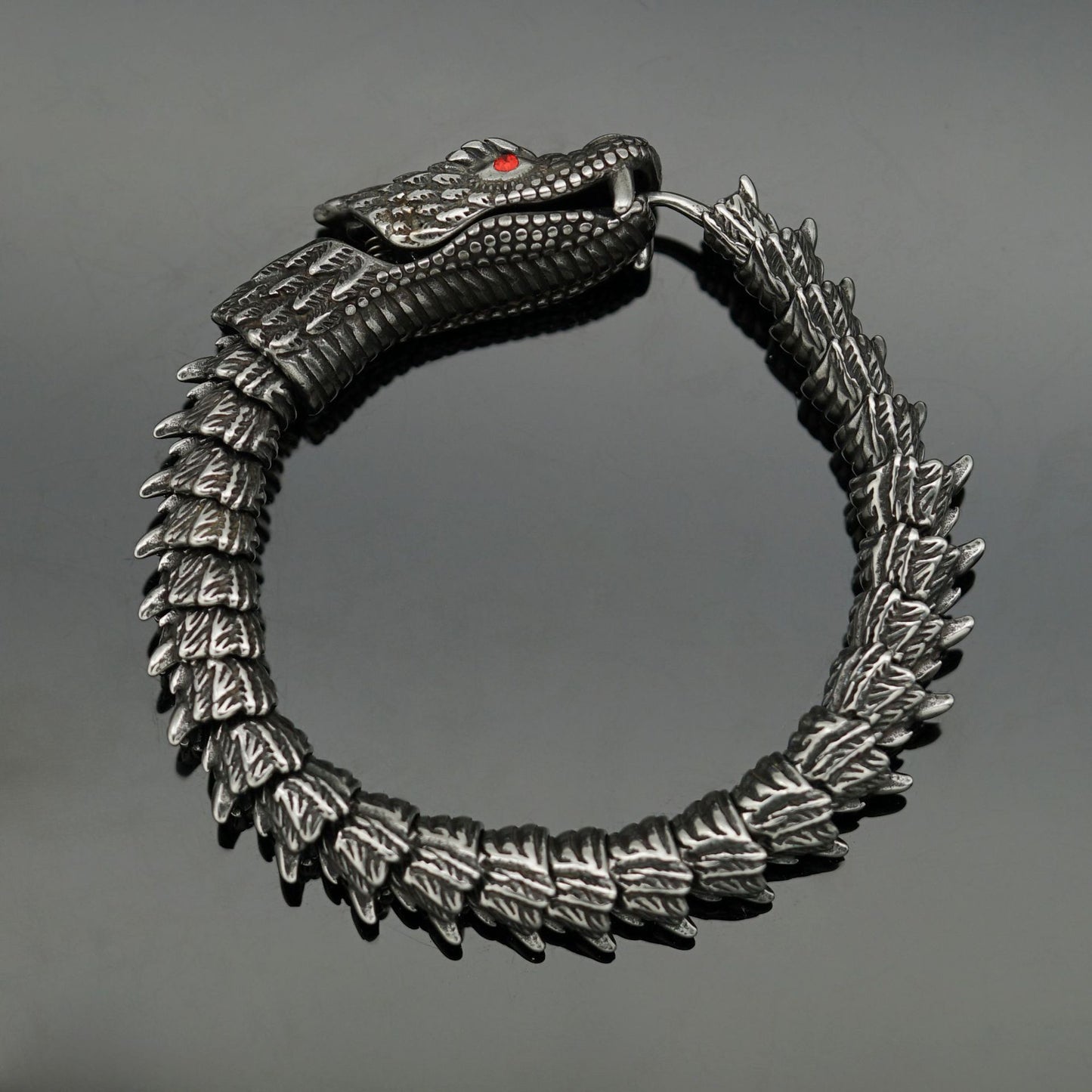 Planderful Dragon Scale Bracelet Titanium Steel 3D Keel Chain For Men Unisex Domineering Protection