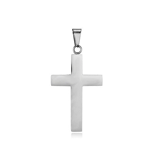 Planderful Stainless Steel Cross Pendant Necklace For Men Hip Hop Style Accessory