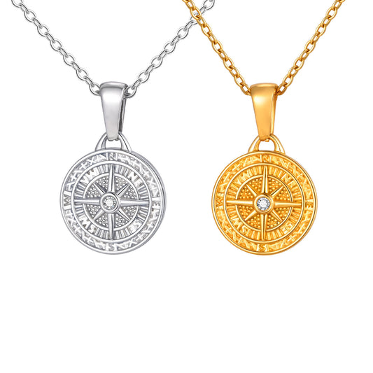 Zircon Stainless Steel Necklace Unisex