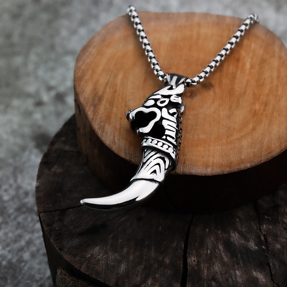 Cross-Border Nordic Viking Pendant Personalized Wolf Tooth Men's Jewelry