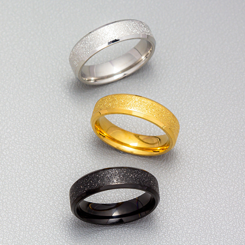 Planderful Matte Stainless Steel Ring 6mm Unisex Everyday Wear Durable Minimalist Design