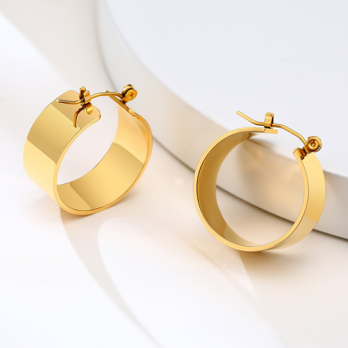 Jewelry Ins Wind Earrings Metal Bare Body Glossy Large Ring