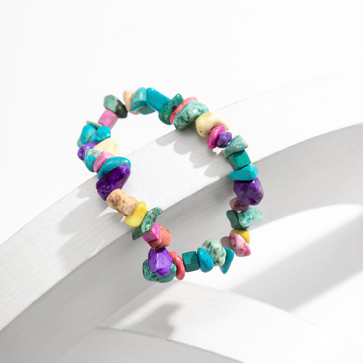 Planderful Vienna Verve Elastic Geometric Bracelet For Women Colorful Statement Jewelry