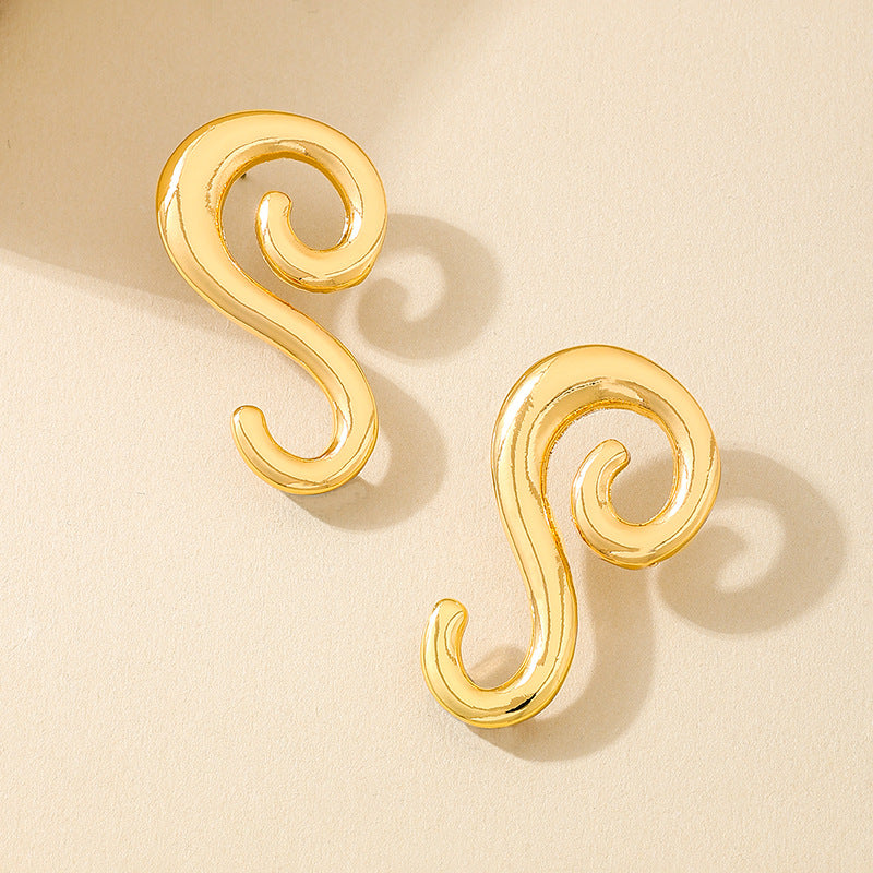 Planderful Vienna Verve Earrings – Creative Spiral Design for Versatile Daily Wear