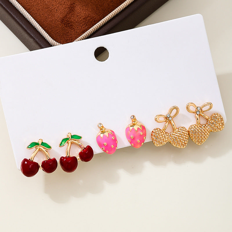 Planderful Vienna Verve Earrings Set – Adorable Summer Fruit Designs