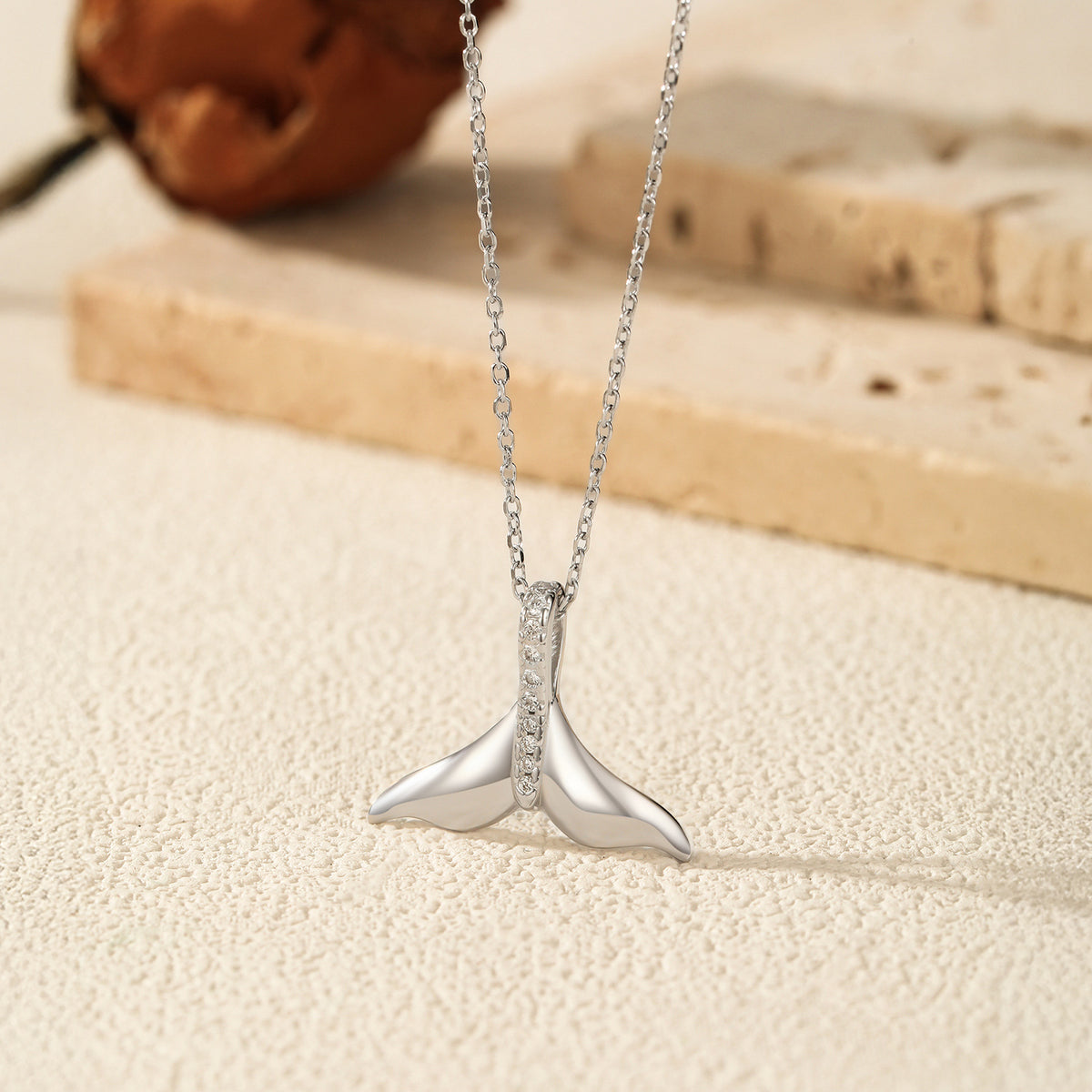 925 Sterling Silver Mermaid Tail Necklace