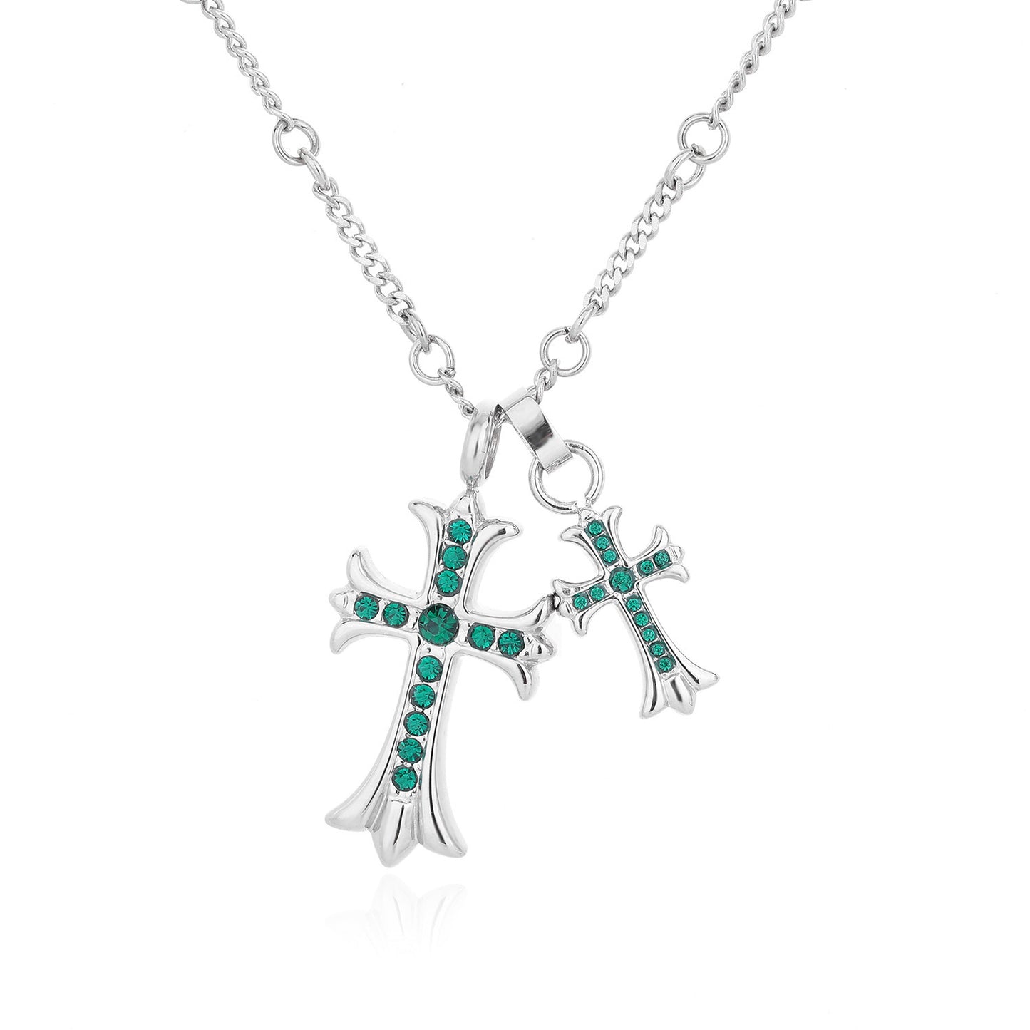 Planderful Jewelry Titanium Steel Necklace With Zircon