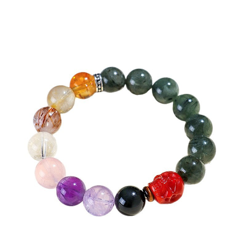 Planderful Fortune's Favor Bracelet – Unique Natural Green Hair Crystal Design