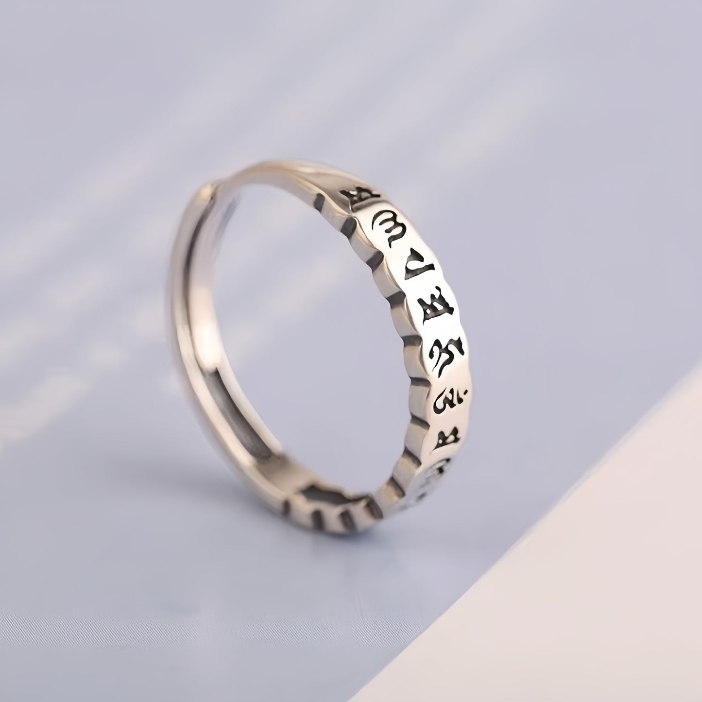 New S925 Sterling Silver Ring for Men and Women Proverb Design