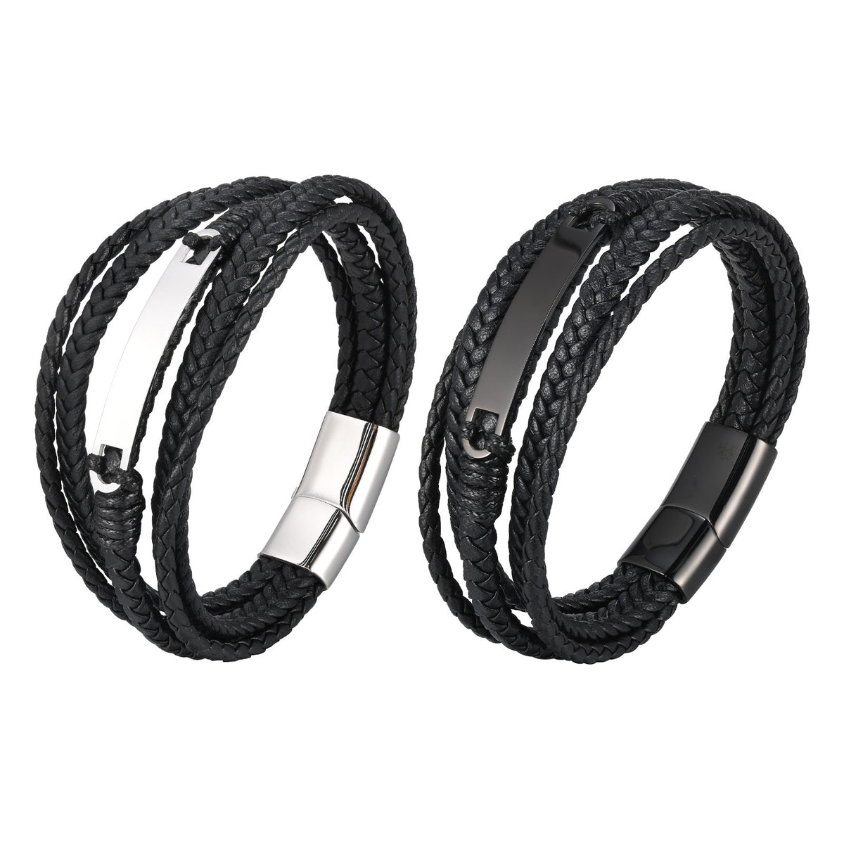 Black Stainless Steel Bracelet for Men