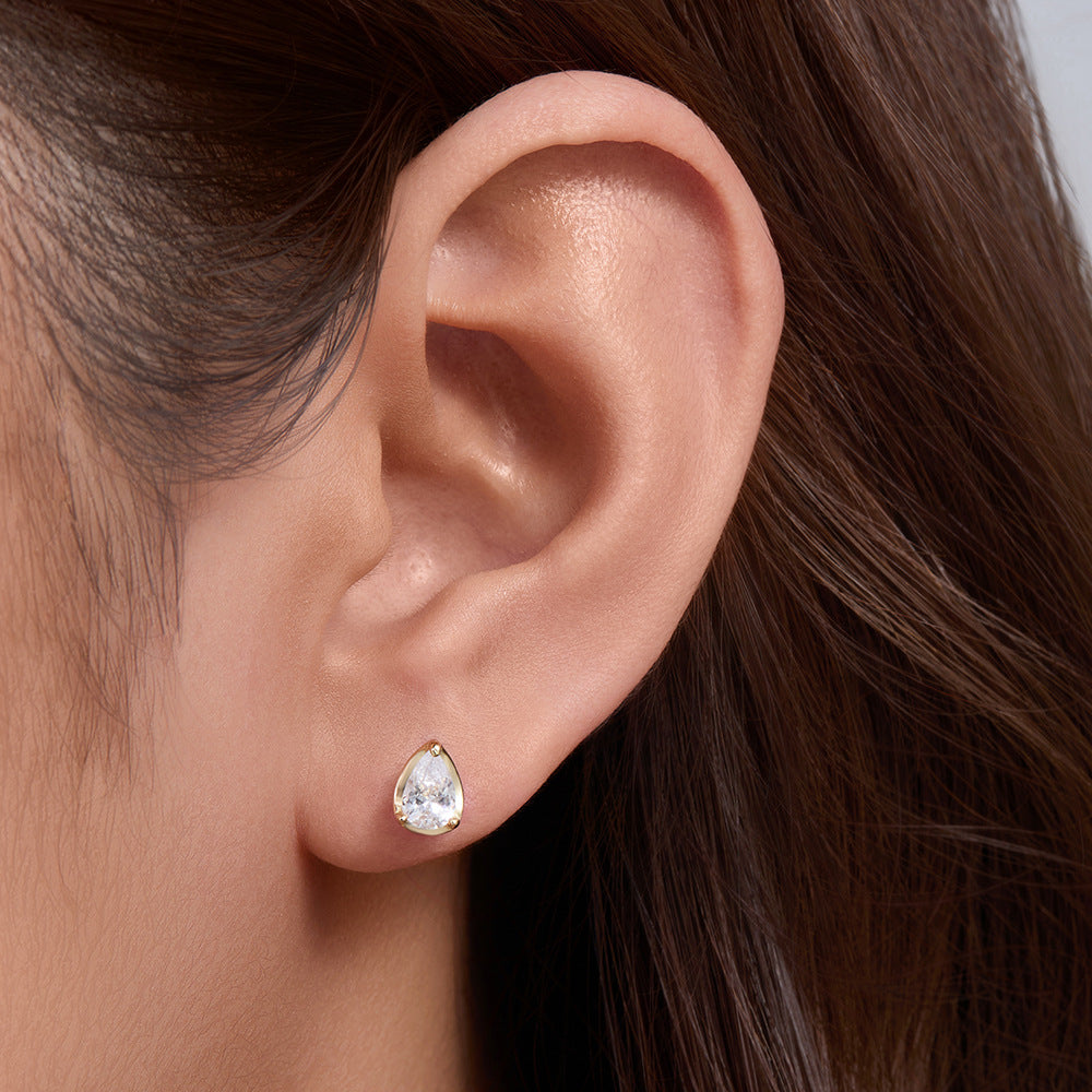Specially For Water Drop Zircon Stud Earrings 925 Sterling Silver