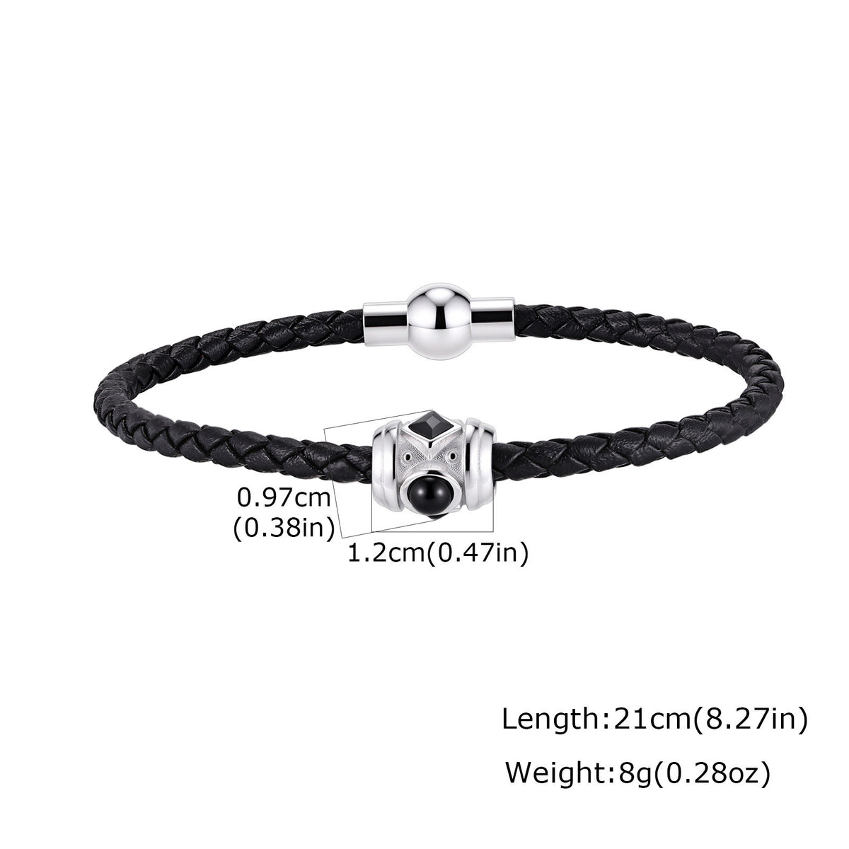 Zircon Stainless Steel Bracelet for Men