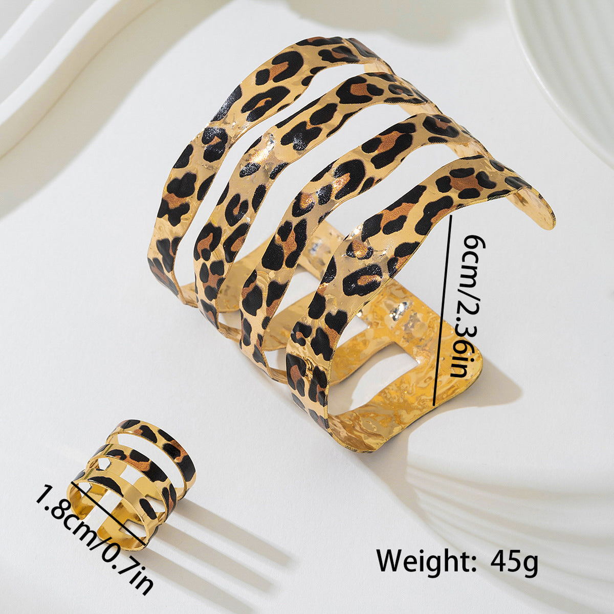 Planderful Vienna Verve Jewelry Set – Fashionable Leopard Print Design