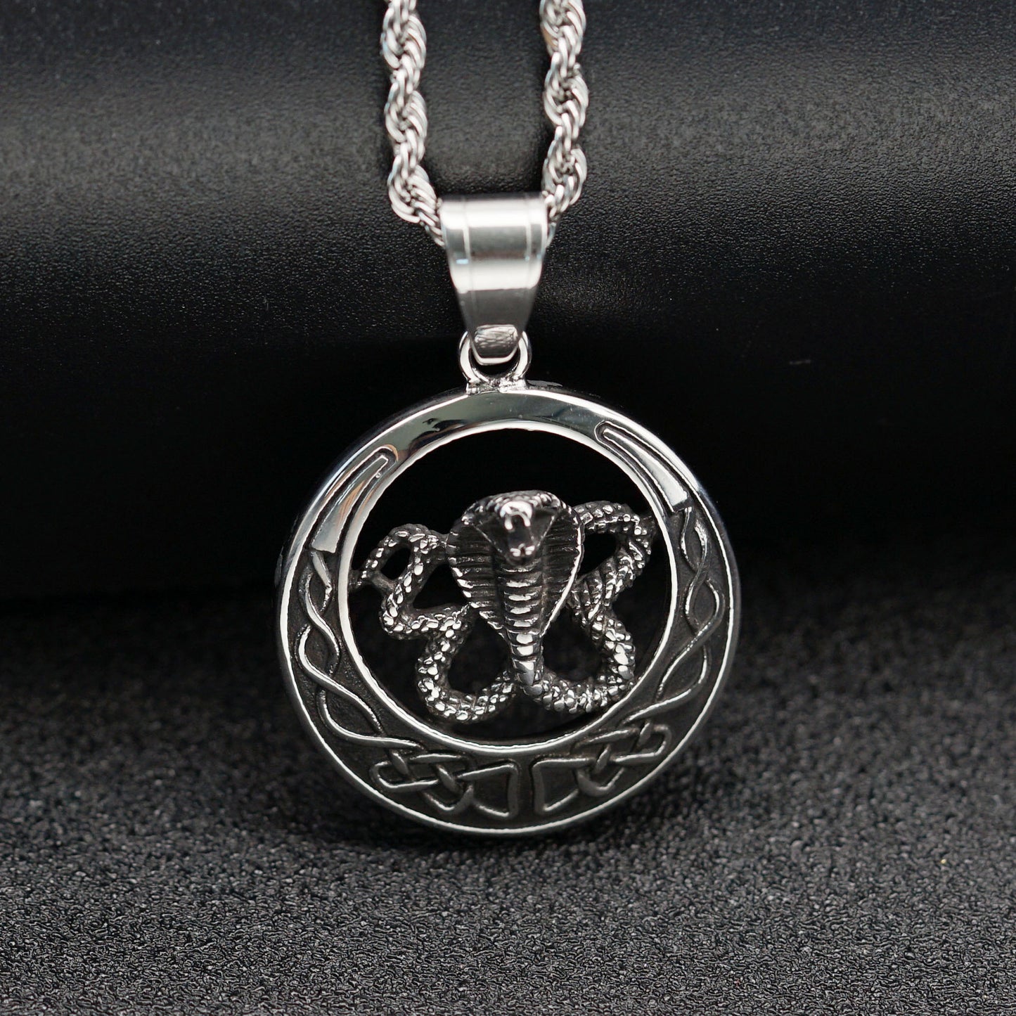 Steel Necklace – Vintage Snake Pendant For Everyday Retro Style And Statement Look By Planderful
