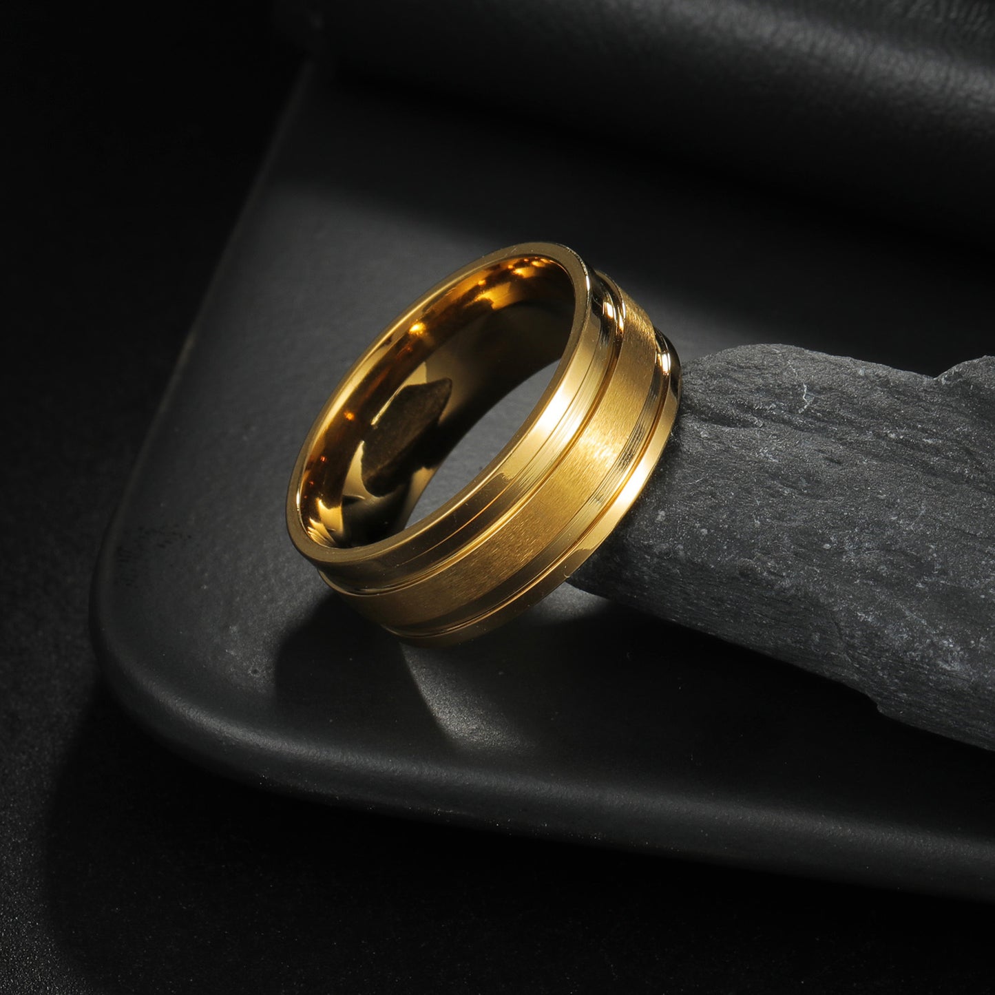 Planderful Titanium Steel Ring For Men Unisex Simple Design Durable Everyday Wear Protection Statement