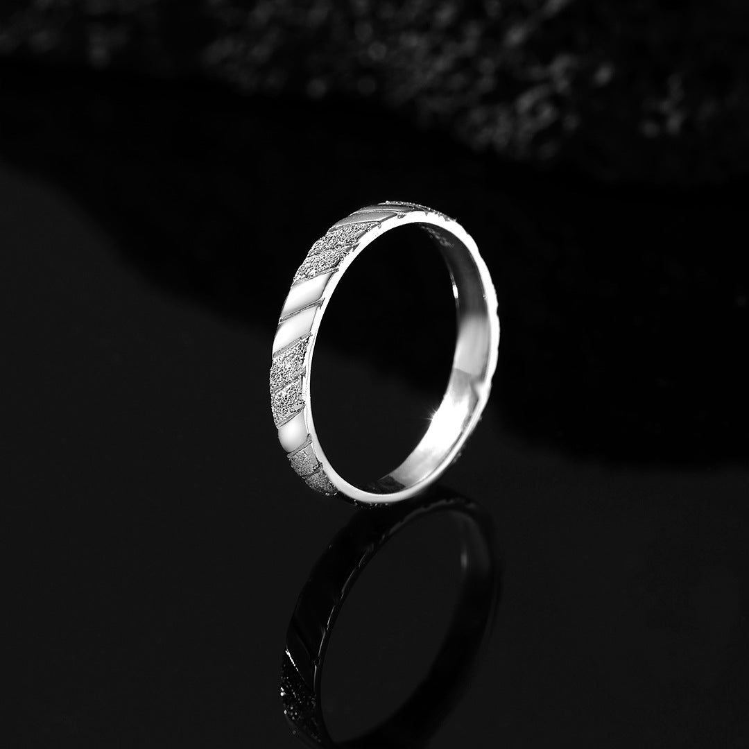 Lingguang Closed 925 Sterling Silver Men's Ring