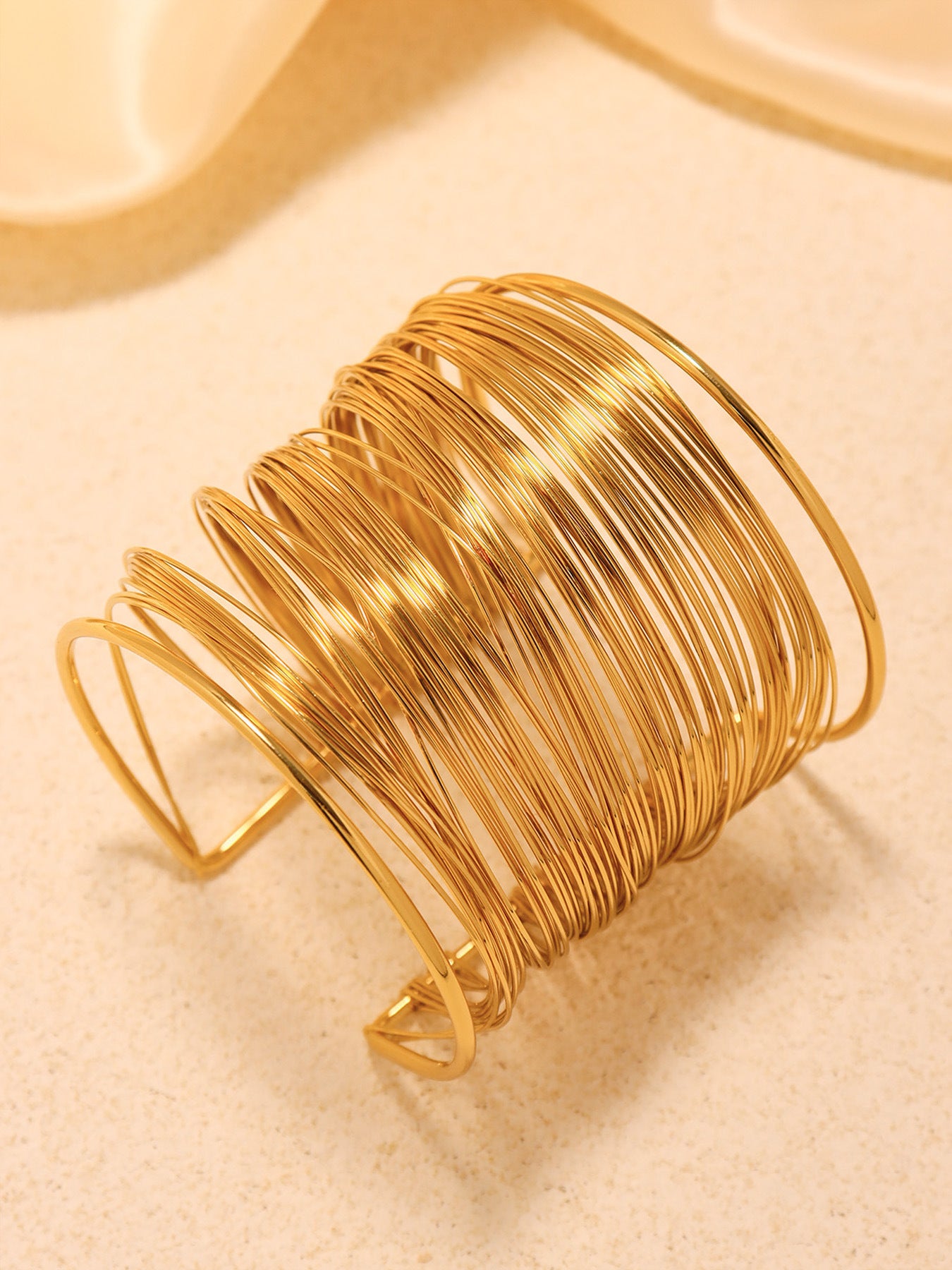 Planderful Stainless Steel Layered Arm Ring Bracelet Punk