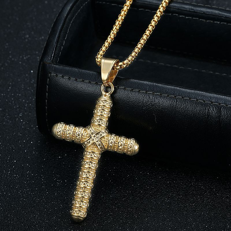 Punk Cross Stainless Steel Pendant Necklace
