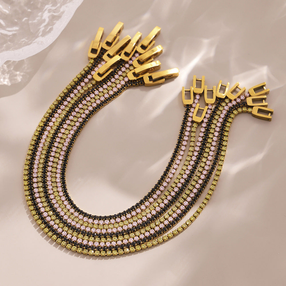 Planderful Zircon Bracelet 18K Gold Plated Jewelry For Women