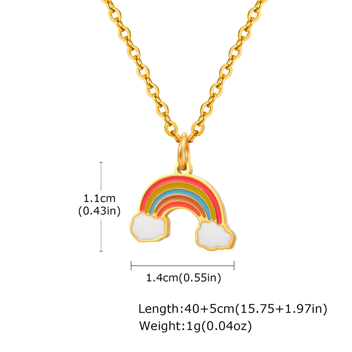 Stainless Steel Epoxy Bow Cute Super Cute Pendant Necklace