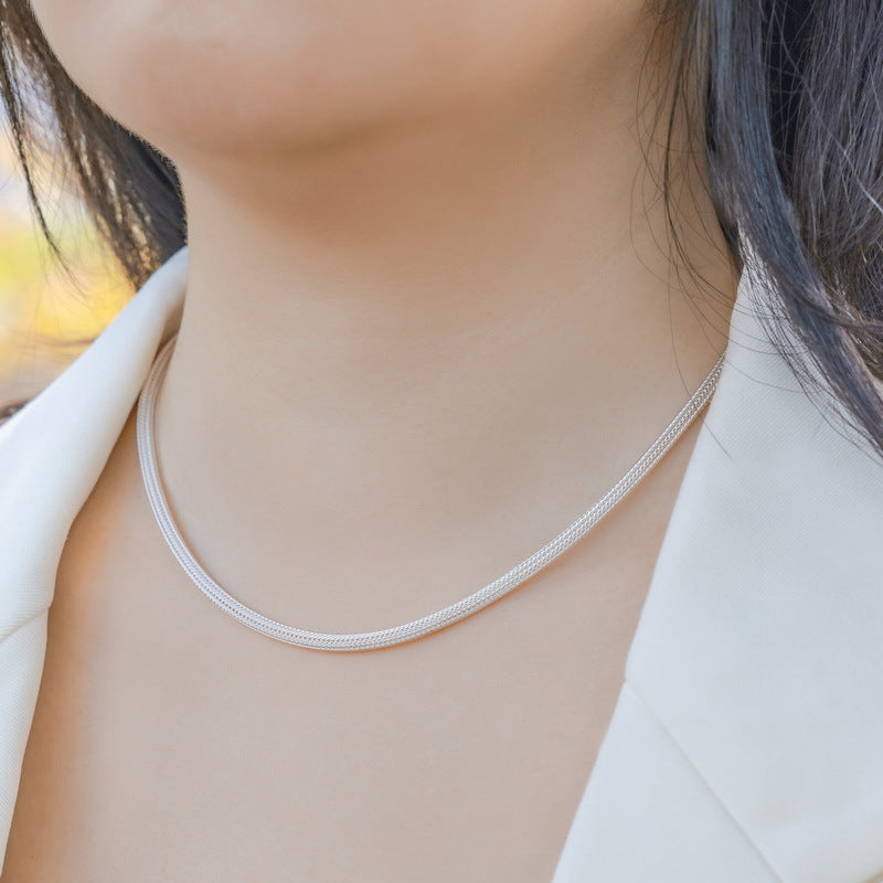 S925 Sterling Silver Snake Snake Chain Necklace