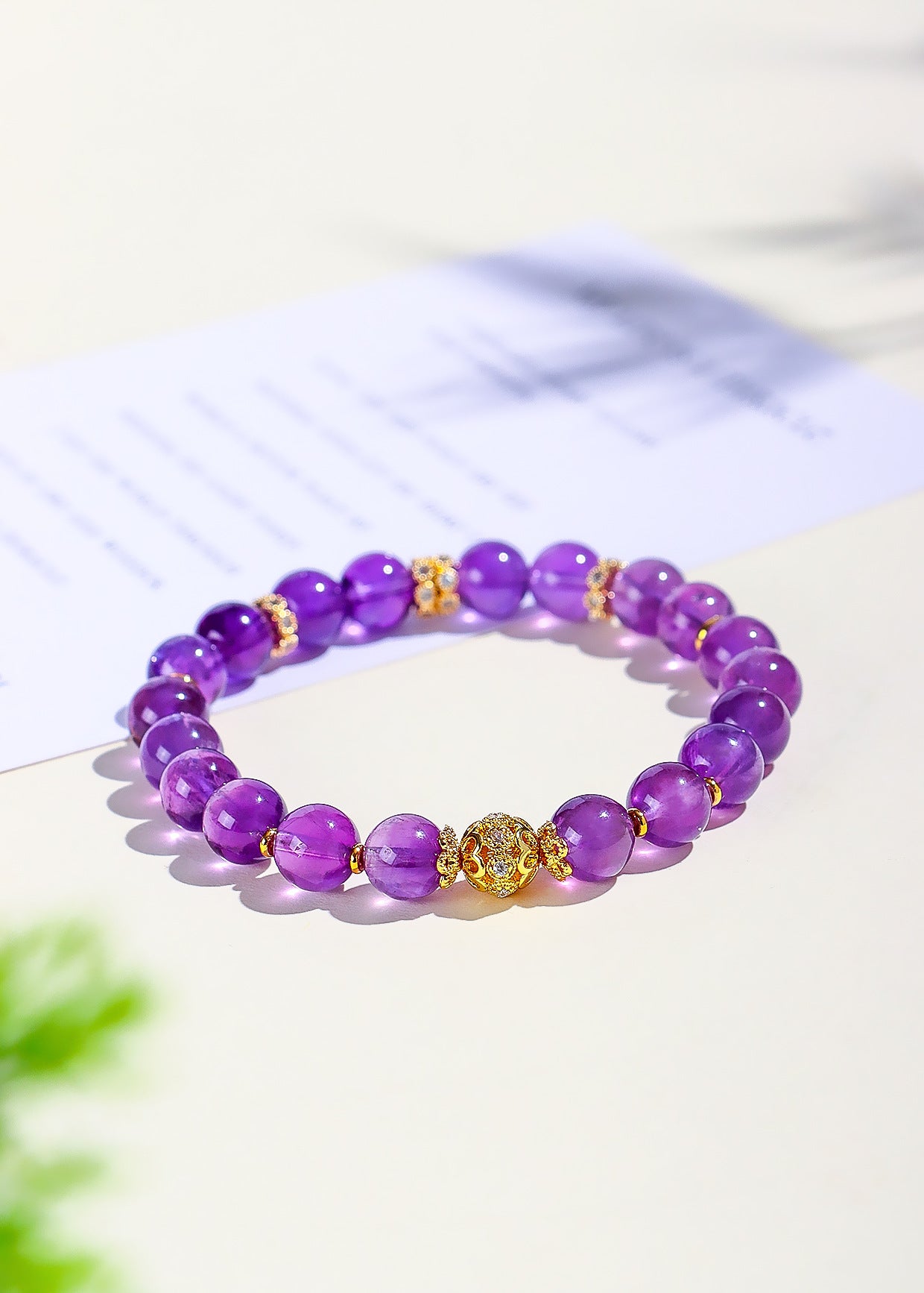 Planderful Fortune's Favor Bracelet – Good Luck Amethyst Beaded Design