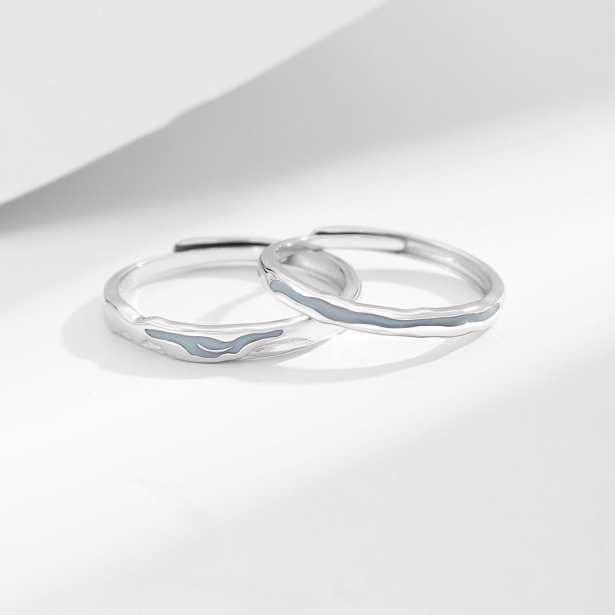 Planderful Galaxy Light-Year Couple Ring – High-End Blue Luminous Design