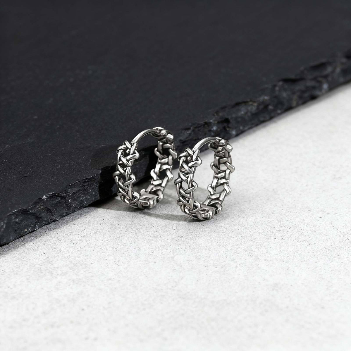 Stainless Steel Cross Vintage Punk Earrings