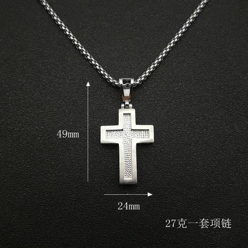 Zircon Necklace – Statement Cross Pendant For Men And Women