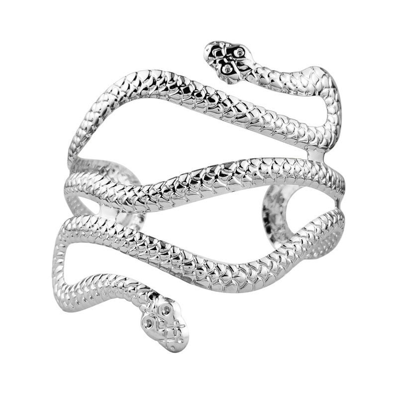 Planderful Savanna Rhythms Bracelet Set – Exaggerated Metal Design with Zircon Encrusted Detail