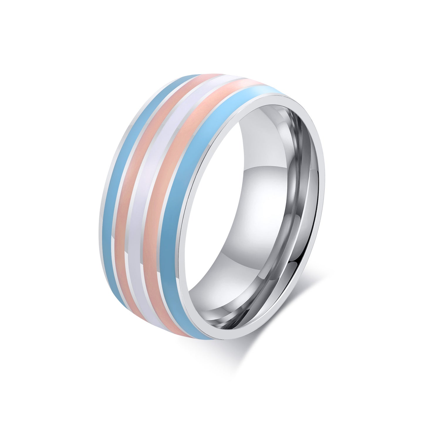Colorful Titanium Steel Bunting Rings For Men Planderful