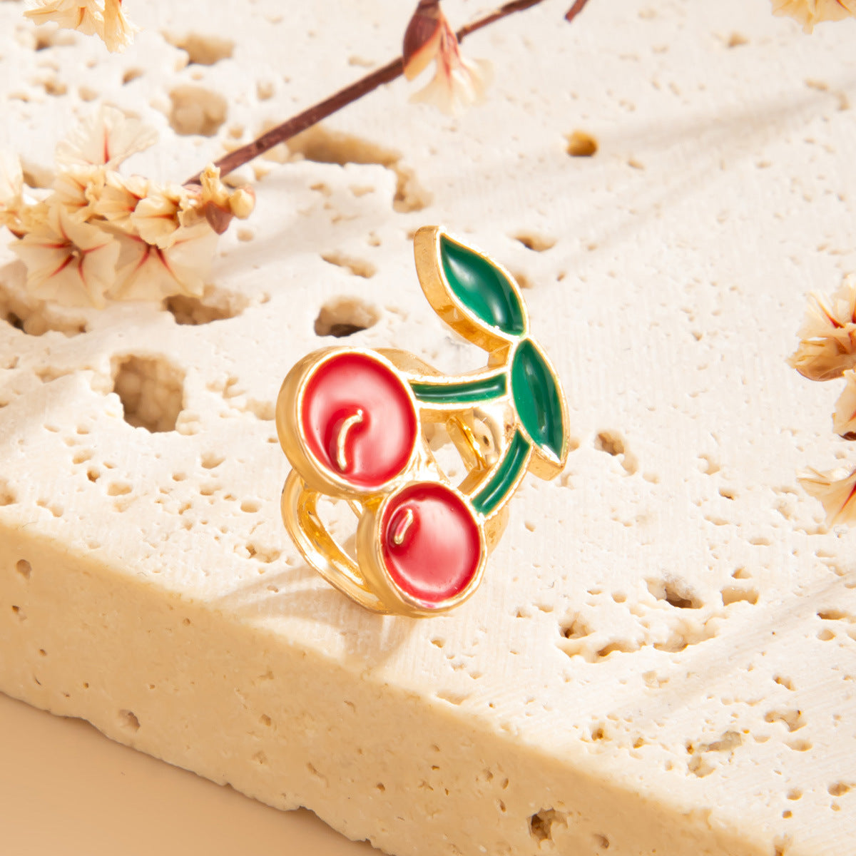 Planderful Clip On Earrings Vienna Verve Cherry Outline Cute Cartoon Statement Jewelry For Women Teens