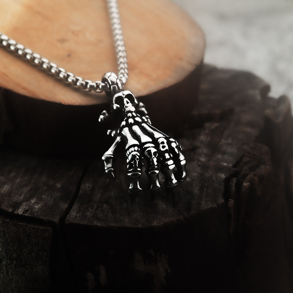 Hip-Hop European American Neckwear Skull Pendant Necklace