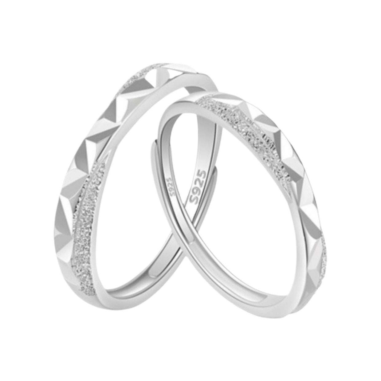 Planderful Star Sea Couple Ring 925 Sterling Silver Adjustable Gift For Girlfriend