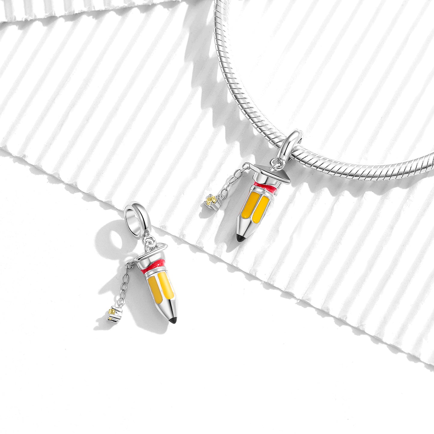 Planderful Everyday Genie – Original Design Scholar Hat Pencil Pendant Sterling Silver Niche Jewelry