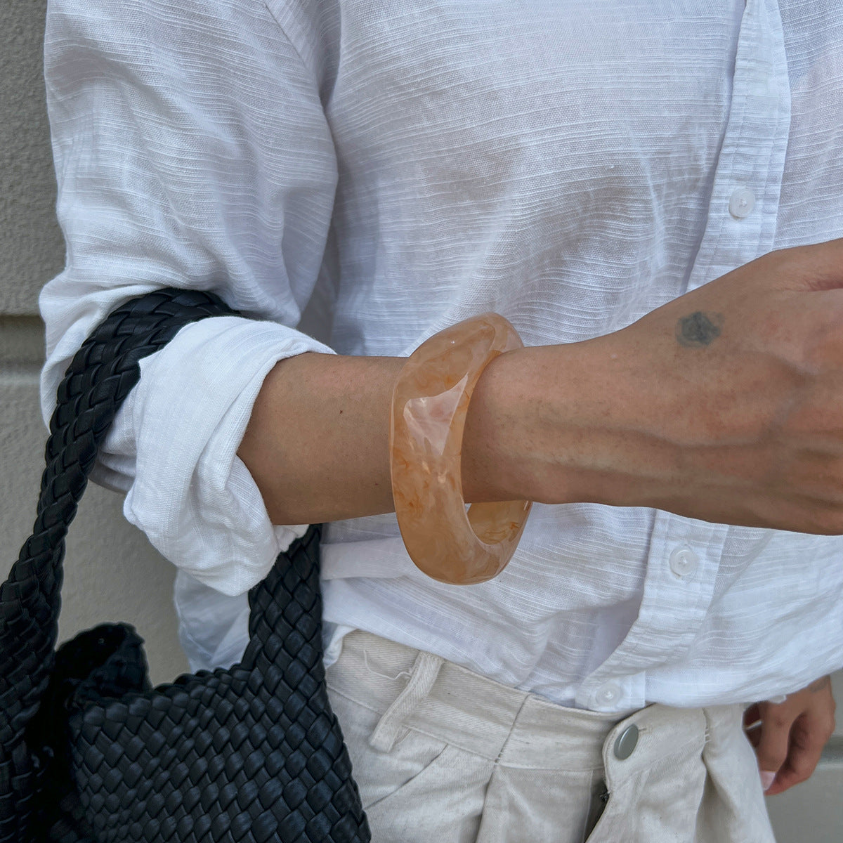 Geometric Polygon Bracelet By Planderful Vienna Verve For Women Translucent Exaggerated Modern Statement Jewelry
